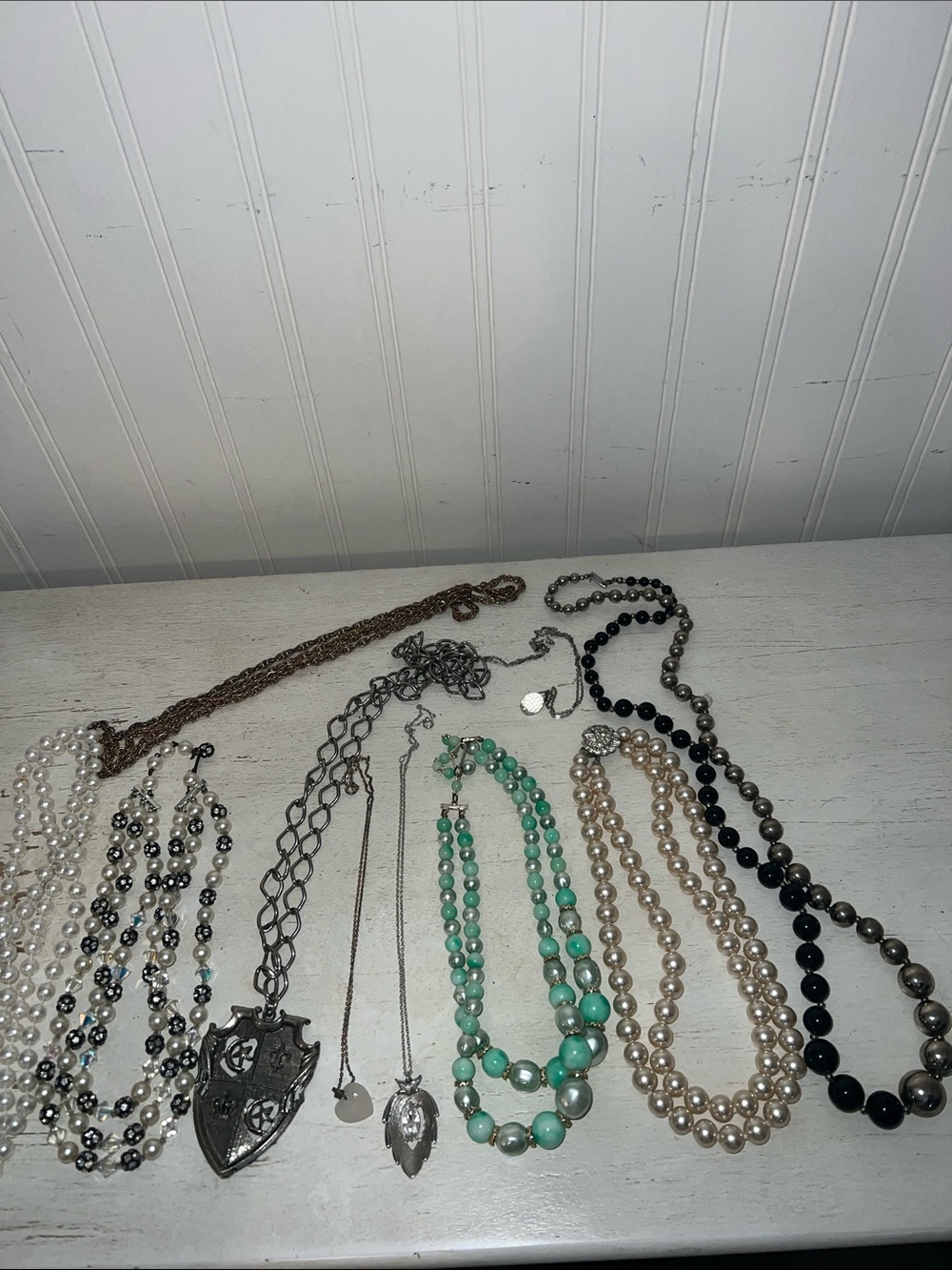 Lot Vintage Necklaces Daplauise Sarah Coventry 3 strand unmarked